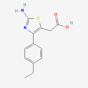 molecular formula C13H14N2O2S B1299862 [2-Amino-4-(4-ethyl-phenyl)-thiazol-5-yl]-acetic acid CAS No. 91234-17-2