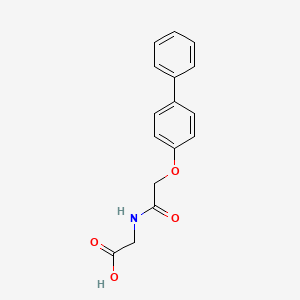 molecular formula C16H15NO4 B1299863 [2-(Biphenyl-4-yloxy)-acetylamino]-acetic acid CAS No. 446827-33-4