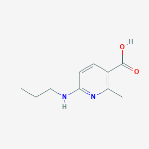 molecular formula C10H14N2O2 B12998651 2-Methyl-6-(propylamino)nicotinic acid 