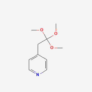 molecular formula C10H15NO3 B12998668 4-(2,2,2-Trimethoxyethyl)pyridine 