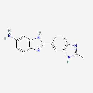 molecular formula C15H13N5 B1299870 2'-Methyl-1H,1'H-[2,5']bibenzoimidazolyl-5-ylamine CAS No. 505078-87-5