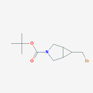 molecular formula C11H18BrNO2 B12998756 tert-Butyl 6-(bromomethyl)-3-azabicyclo[3.1.0]hexane-3-carboxylate 