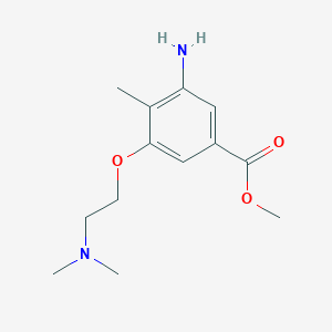 molecular formula C13H20N2O3 B12998787 Methyl 3-amino-5-(2-(dimethylamino)ethoxy)-4-methylbenzoate 