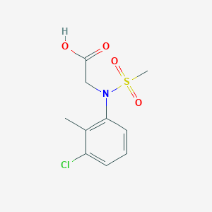 molecular formula C10H12ClNO4S B1299879 [(3-Chloro-2-methyl-phenyl)-methanesulfonyl-amino]-acetic acid CAS No. 333320-75-5