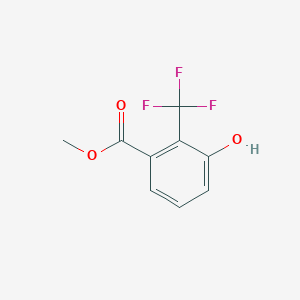molecular formula C9H7F3O3 B12998863 Methyl 3-hydroxy-2-(trifluoromethyl)benzoate 