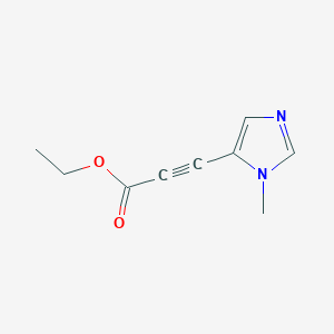 molecular formula C9H10N2O2 B12998881 Ethyl 3-(1-methyl-1H-imidazol-5-yl)propiolate 