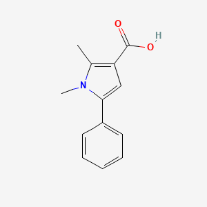 molecular formula C13H13NO2 B1299889 1,2-Dimethyl-5-phenyl-1H-pyrrole-3-carboxylic acid CAS No. 65473-92-9