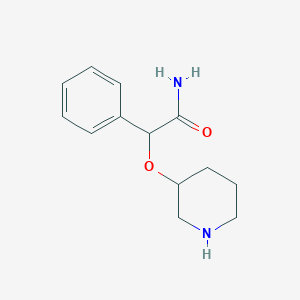 molecular formula C13H18N2O2 B12998904 2-Phenyl-2-(piperidin-3-yloxy)acetamide 