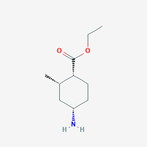 molecular formula C10H19NO2 B12999015 Rel-ethyl (1R,2S,4S)-4-amino-2-methylcyclohexane-1-carboxylate 
