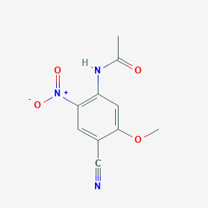 molecular formula C10H9N3O4 B12999058 N-(4-cyano-5-methoxy-2-nitrophenyl)acetamide 