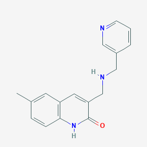 6-Methyl-3-{[(pyridin-3-ylmethyl)-amino]-methyl}-1H-quinolin-2-one