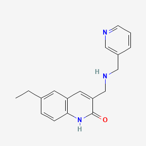 molecular formula C18H19N3O B1299907 6-Ethyl-3-{[(pyridin-3-ylmethyl)-amino]-methyl}-1H-quinolin-2-one CAS No. 436087-69-3