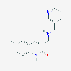 molecular formula C18H19N3O B1299908 6,8-Dimethyl-3-{[(pyridin-3-ylmethyl)-amino]-methyl}-1H-quinolin-2-one CAS No. 436087-70-6