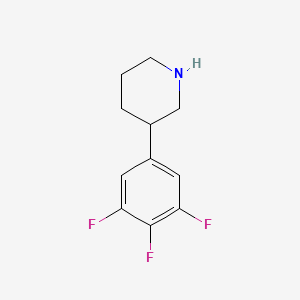 molecular formula C11H12F3N B12999148 3-(3,4,5-Trifluorophenyl)piperidine 