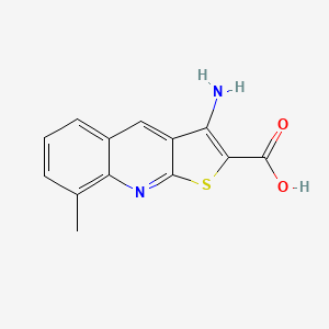 molecular formula C13H10N2O2S B1299925 3-Amino-8-methylthieno[2,3-b]quinoline-2-carboxylic acid CAS No. 351361-81-4