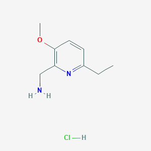 molecular formula C9H15ClN2O B12999294 (6-Ethyl-3-methoxypyridin-2-yl)methanamine hydrochloride 