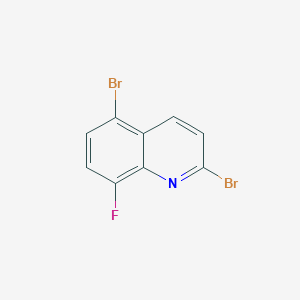 molecular formula C9H4Br2FN B12999299 2,5-Dibromo-8-fluoroquinoline 