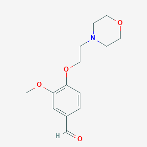 molecular formula C14H19NO4 B1299937 3-甲氧基-4-(2-吗啉-4-基-乙氧基)-苯甲醛 CAS No. 6131-05-1