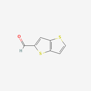 molecular formula C7H4OS2 B1299956 Thieno[3,2-b]thiophene-2-carbaldehyde CAS No. 31486-86-9