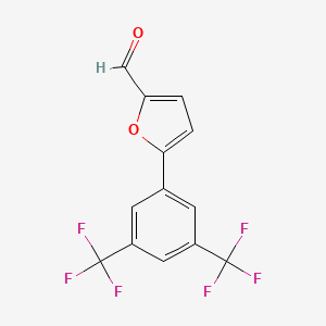 molecular formula C13H6F6O2 B1299957 5-[3,5-双(三氟甲基)苯基]呋喃-2-甲醛 CAS No. 256658-04-5