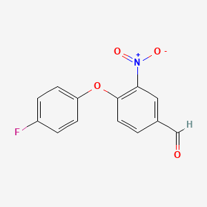 molecular formula C13H8FNO4 B1299967 4-(4-Fluorophenoxy)-3-nitrobenzaldehyde CAS No. 320416-60-2