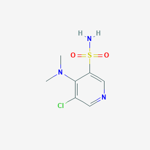 molecular formula C7H10ClN3O2S B12999700 5-Chloro-4-(dimethylamino)pyridine-3-sulfonamide 