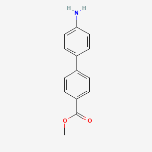 molecular formula C14H13NO2 B1299973 Methyl 4'-amino[1,1'-biphenyl]-4-carboxylate CAS No. 5730-76-7