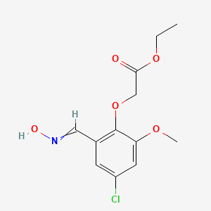 molecular formula C12H14ClNO5 B1299977 Ethyl 2-[4-chloro-2-(hydroxyiminomethyl)-6-methoxyphenoxy]acetate 
