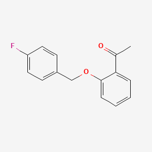 molecular formula C15H13FO2 B1299980 2'-(4-氟苄氧基)苯乙酮 CAS No. 400878-24-2