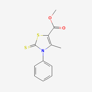 B1299998 Methyl 4-methyl-3-phenyl-2-thioxo-2,3-dihydro-1,3-thiazole-5-carboxylate CAS No. 429623-36-9