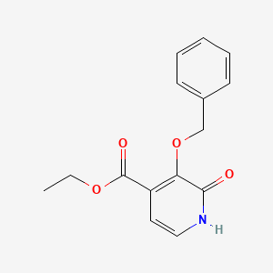 molecular formula C15H15NO4 B13000013 Ethyl 3-(benzyloxy)-2-oxo-1,2-dihydropyridine-4-carboxylate 