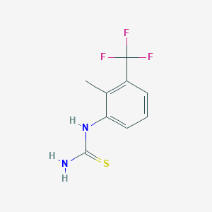 molecular formula C9H9F3N2S B13000494 2-Methyl-3-trifluoromethylphenylthiourea 