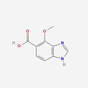 molecular formula C9H8N2O3 B13000747 7-Methoxy-1H-benzo[d]imidazole-6-carboxylic acid 
