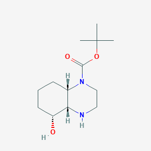 molecular formula C13H24N2O3 B13000799 tert-Butyl (4aS,5R,8aS)-5-hydroxyoctahydroquinoxaline-1(2H)-carboxylate 