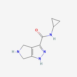 molecular formula C9H12N4O B13000987 N-Cyclopropyl-2,4,5,6-tetrahydropyrrolo[3,4-c]pyrazole-3-carboxamide 