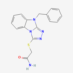 2-[(9-Benzyl-9H-[1,2,4]triazolo[4,3-a]-benzimidazol-3-yl)thio]acetamide