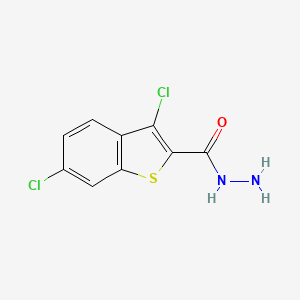 molecular formula C9H6Cl2N2OS B1300136 3,6-Dichloro-1-benzothiophene-2-carbohydrazide CAS No. 329219-49-0