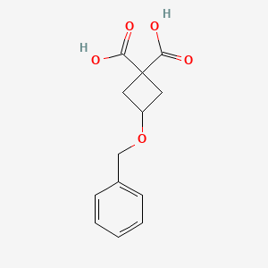 3-(Benzyloxy)cyclobutane-1,1-dicarboxylic acid