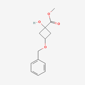 molecular formula C13H16O4 B13001642 Rel-methyl (1r,3r)-3-(benzyloxy)-1-hydroxycyclobutane-1-carboxylate 