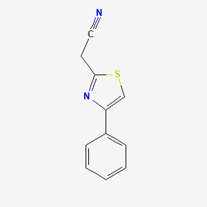 molecular formula C11H8N2S B1300177 2-(4-Phenyl-1,3-thiazol-2-yl)acetonitrile CAS No. 41381-89-9