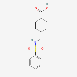 molecular formula C14H19NO4S B1300182 4-{[(Phenylsulfonyl)amino]methyl}cyclohexanecarboxylic acid CAS No. 247936-90-9