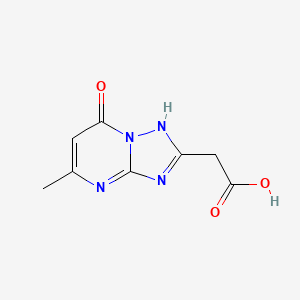 molecular formula C8H8N4O3 B1300185 (7-Hydroxy-5-methyl-[1,2,4]triazolo-[1,5-a]pyrimidin-2-yl)-acetic acid CAS No. 99951-00-5