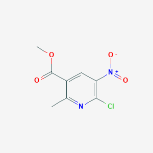 molecular formula C8H7ClN2O4 B13001994 Methyl 6-chloro-2-methyl-5-nitronicotinate 