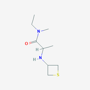 molecular formula C9H18N2OS B13002123 N-Ethyl-N-methyl-2-(thietan-3-ylamino)propanamide 