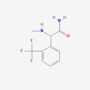 molecular formula C10H11F3N2O B13002355 2-(Methylamino)-2-(2-(trifluoromethyl)phenyl)acetamide 