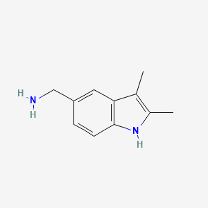 molecular formula C11H14N2 B1300246 (2,3-二甲基-1H-吲哚-5-基)甲胺 CAS No. 5054-94-4