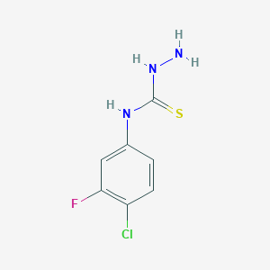 molecular formula C7H7ClFN3S B13002477 N-(4-Chloro-3-fluorophenyl)hydrazinecarbothioamide 