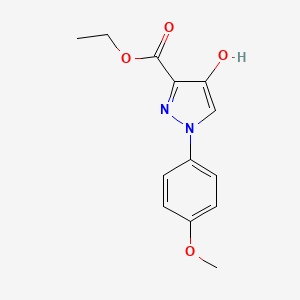 molecular formula C13H14N2O4 B1300249 ethyl 4-hydroxy-1-(4-methoxyphenyl)-1H-pyrazole-3-carboxylate CAS No. 39683-26-6