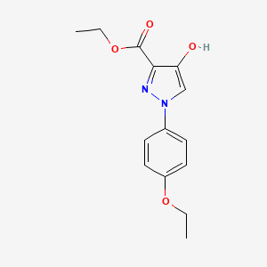 molecular formula C14H16N2O4 B1300250 1-(4-乙氧苯基)-4-羟基-1H-吡唑-3-羧酸乙酯 CAS No. 26502-58-9