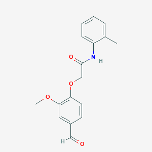 molecular formula C17H17NO4 B1300257 2-(4-formyl-2-methoxyphenoxy)-N-(2-methylphenyl)acetamide CAS No. 247592-67-2